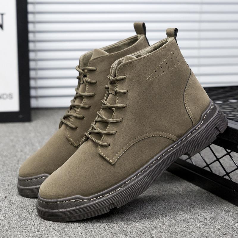 Men's Martin Boots Single Cotton New Casual Shoes Trend Student Sports Breathable High Top Versatile