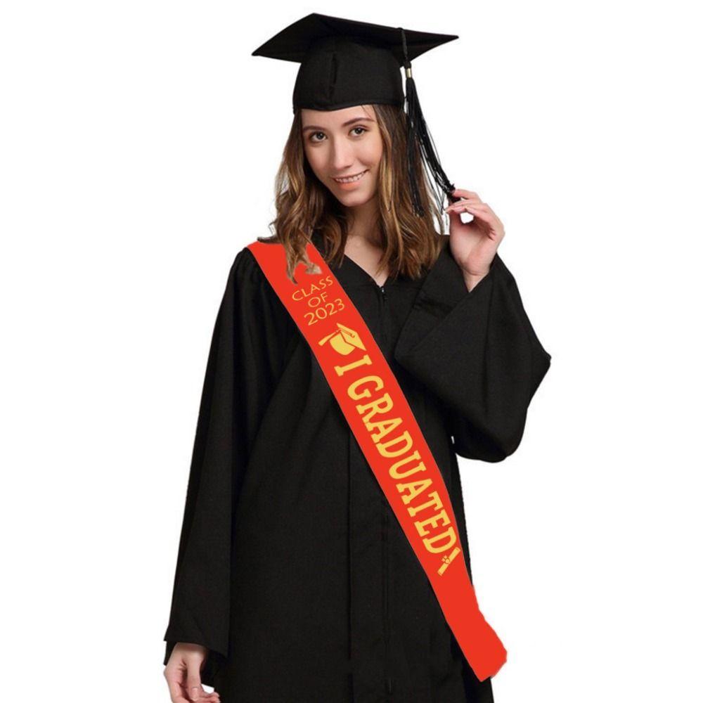 

Satin Silk Crystal Crown Graduated Sashes Set Graduated Shoulder Straps Graduation Ceremony Belts