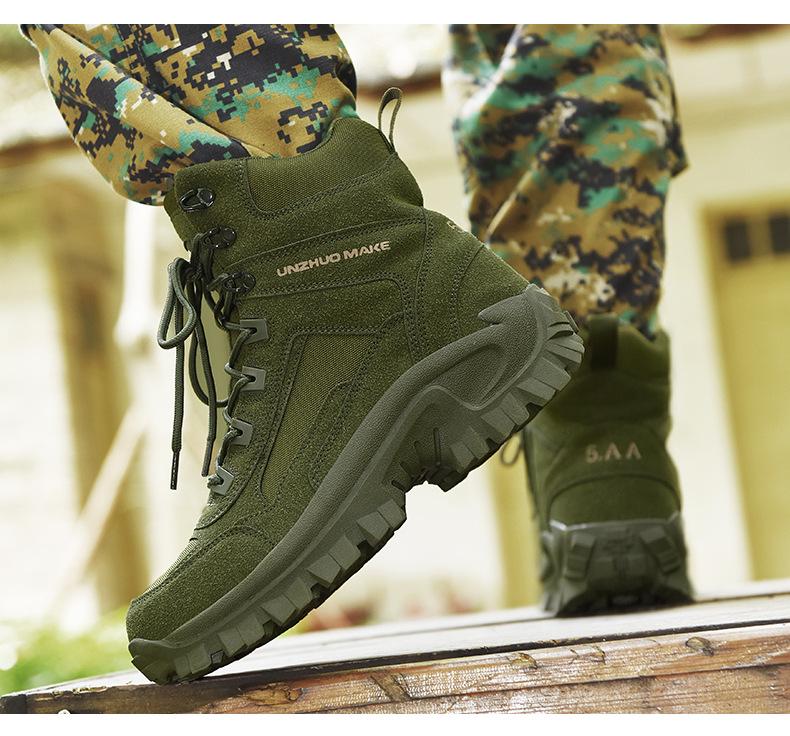2026 Men's High-Top Tactical Combat Boots for Outdoor, Hiking, Mountaineering, and Desert Adventures