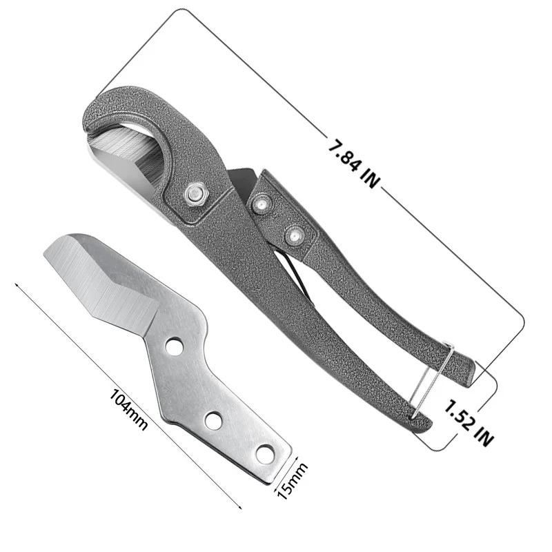 PVC Pipe Cutter Alloy Steel Blades Cuts Up To 1-1/4" Plastic Hoses and Pipes Suitable for Home Working or Plumbing Cutter Tool