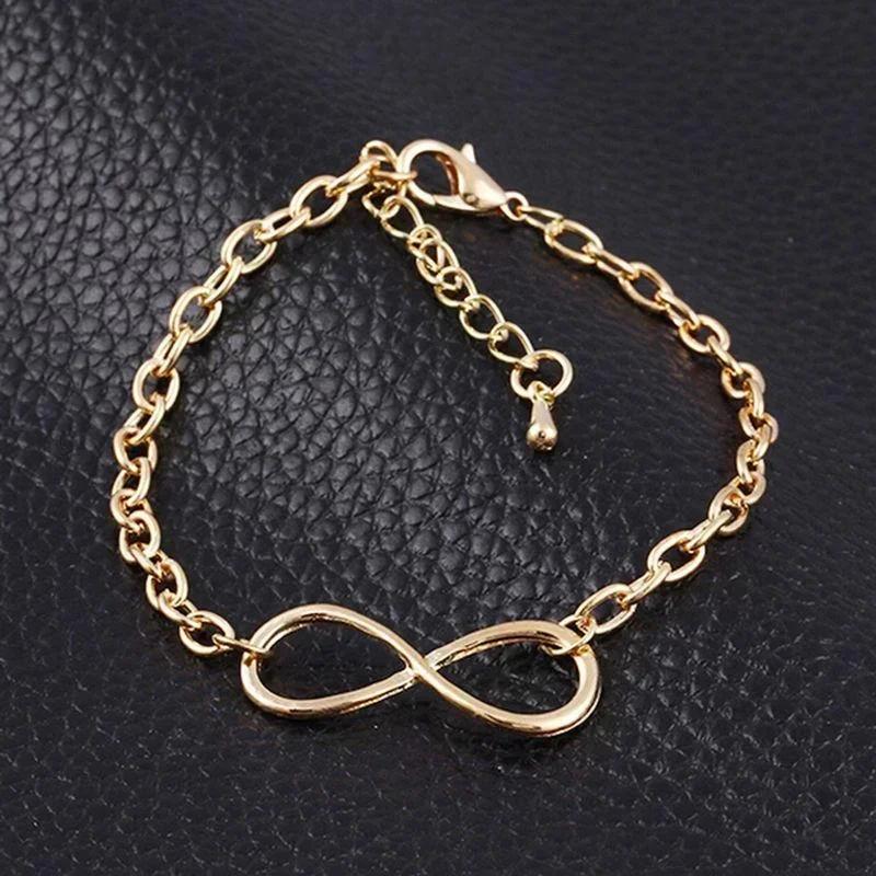 Fashion Simple Creative Gifts Infinite Character Bracelet Titanium Steel Plated Rose Gold Bracelets Jewerly Accessories Decor