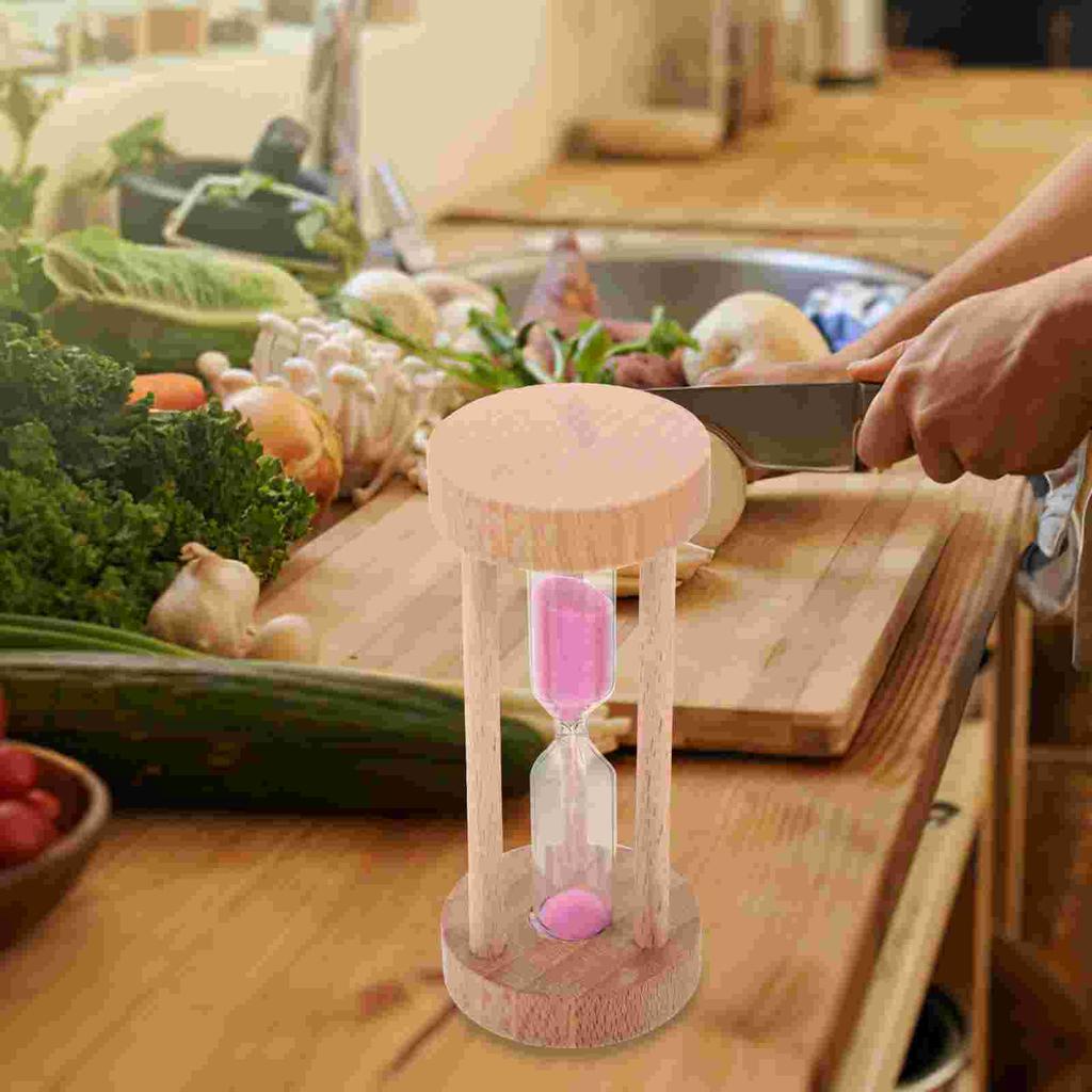 3 Min Handmade Hourglass Sand Clock Car Cooking Timer Wooden Sandglass Exercise