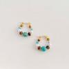 Pearl Beaded Earringdrop Water Droped Vintage Hoop Earrings Fashion Faux Turquoise Earrings  Women