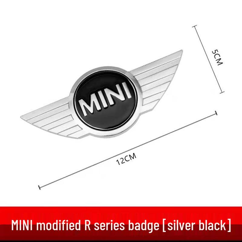 Mini Car Metal Hood & Rear Emblem Sticker Set
