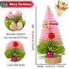 4pcs 10CM Mini Christmas Tree Gradient Colorful Christmas Small Cedar Lifelike Plastic Artificial Xmas Pine Tree Tabletop Orname