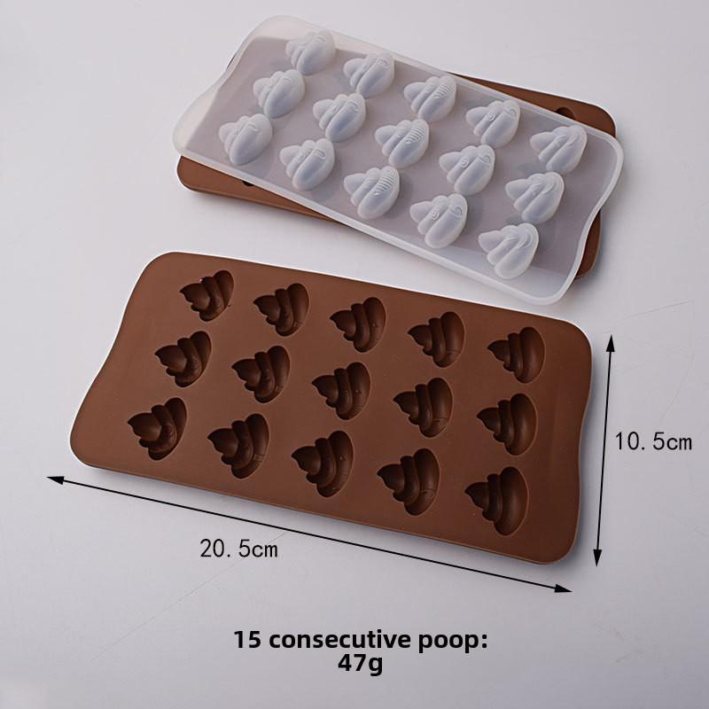 

15 Силіконова форма «Свиня», «Какашка» та «Смайлик» для прикраси тортів та цукерок 15 Poop