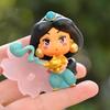 9 Pcs/Set Kawaii Q Princess 6cm Rapunzel Snow White Jasmine Mulan Ariel PVC Figurine Cake Ornaments Toys Kid Gift