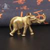 Antike Bronze-Miniatur-Elefant-Figuren, Teehaustier, Tischdekoration, Dekorationen aus massivem Kupfer, Tierhandwerk, Heimdekoration, Wohnzimmer