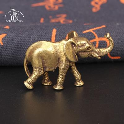 Antike Bronze-Miniatur-Elefant-Figuren, Teehaustier, Tischdekoration, Dekorationen aus massivem Kupfer, Tierhandwerk, Heimdekoration, Wohnzimmer
