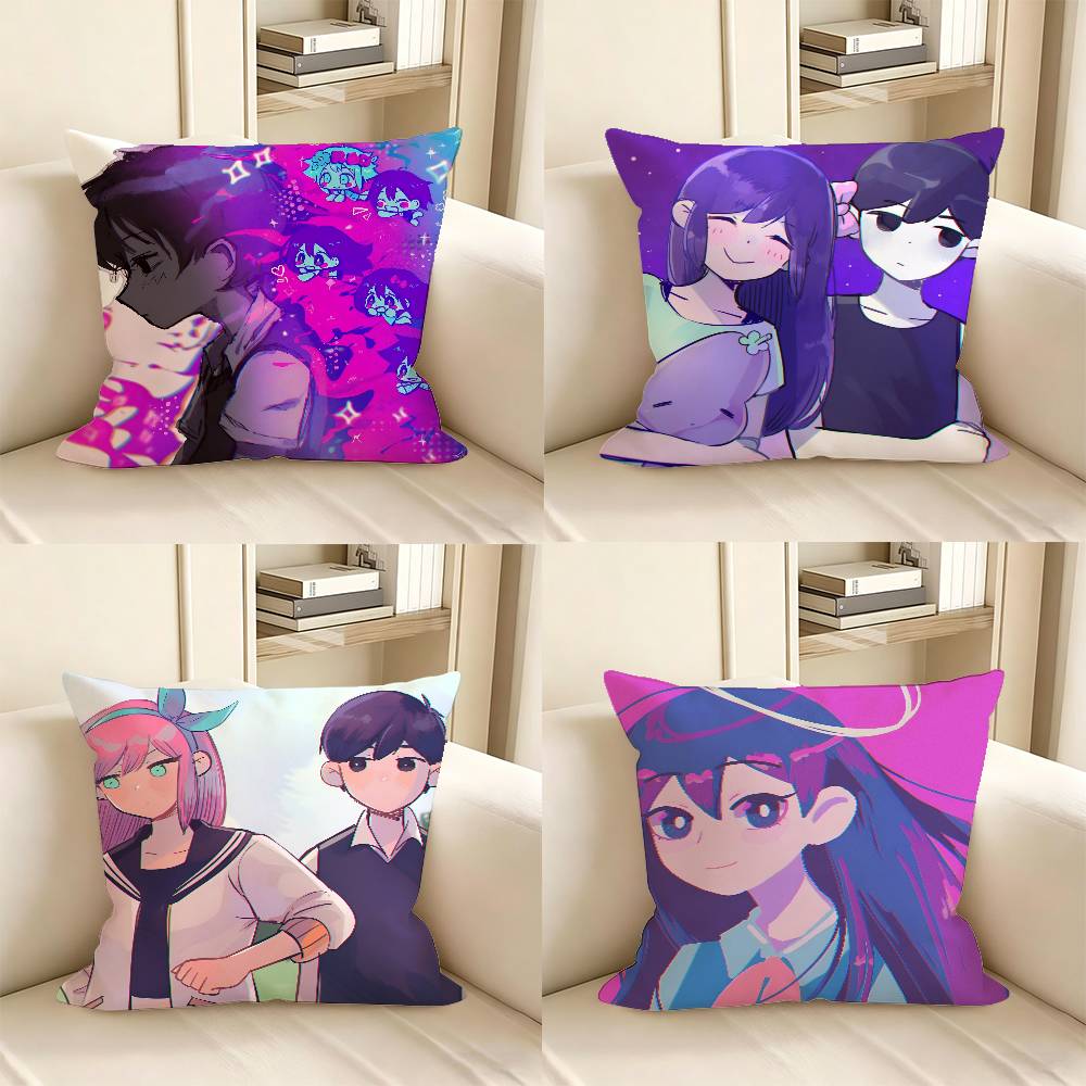 Pc Anime Game Omori Pillow Case Fashion Square Pillowcase Bedroom Sofa Room Ins Decoration Leisure
