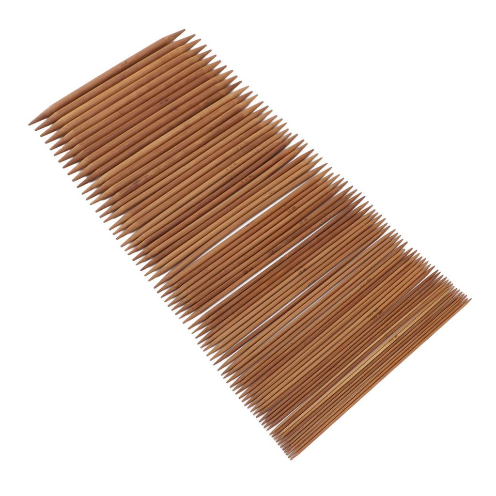 75 Pieces Knitting Needles Set Carbonized Bamboo Sweater   Double Pointed Knitting Needles