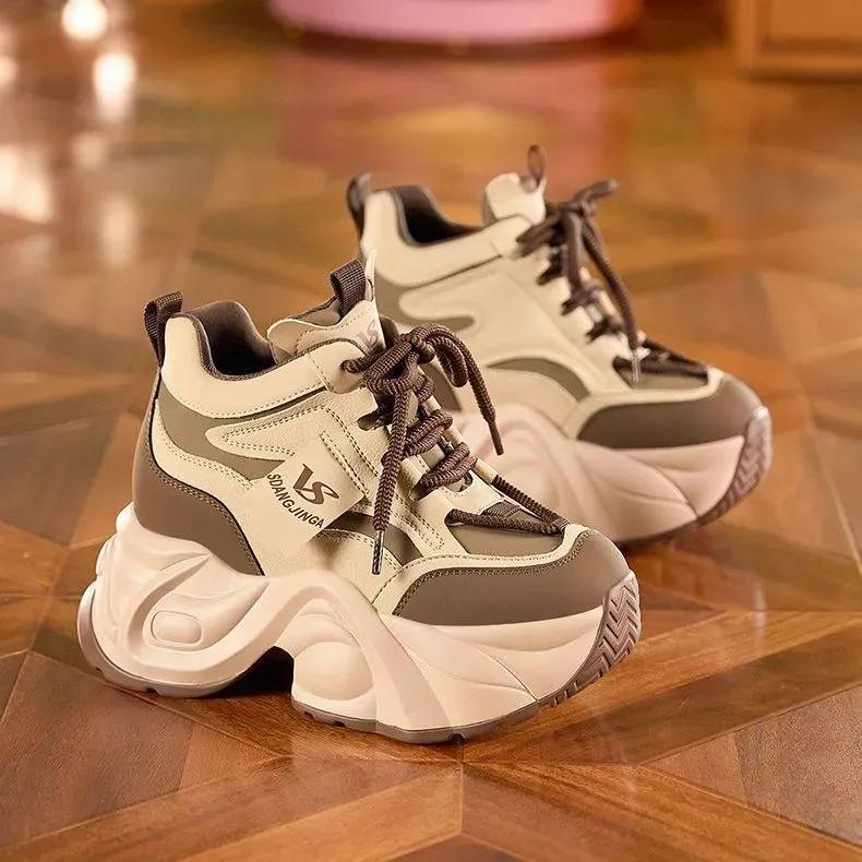 Source Dad Shoes Women's Super Fire New Spring Velvet Inner Height Increase Small Sports Shoes Europe