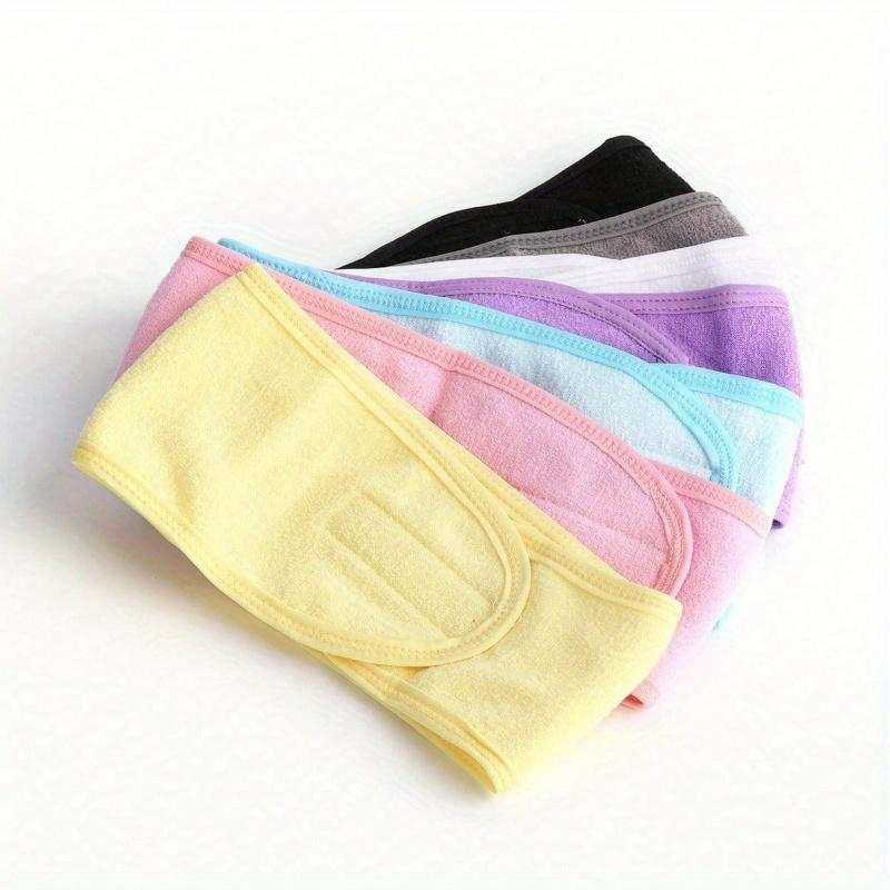 Adjustable Women Spa Headband, Shower and Makeup Hair Hoop for Face Washing, Soft Towel and Hairstyling Accessories