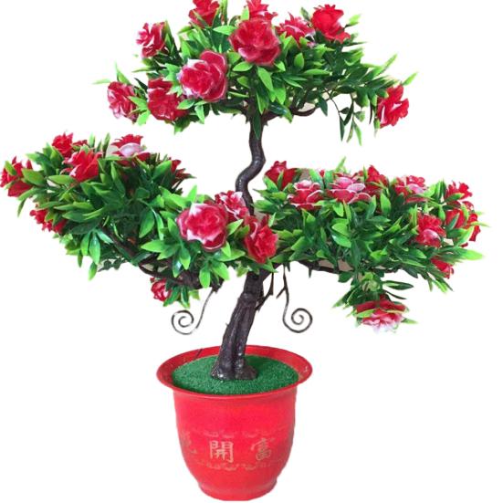 Konstgjord rosblomma gästhälsning tallväxtkruka Hem Desktop Office Decor