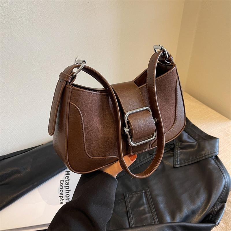 Ielgy Premium Texture Underarm Small Square Bag Autumn Winter Retro Fashion Wasteland Style Commuter Shoulder Bag
