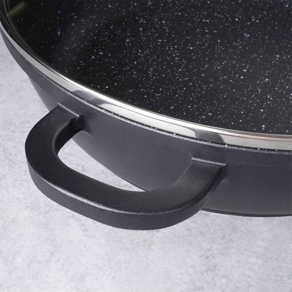 Poêle Granitée Casserole pour Frire Mijoter Four Orion Grande 24cm