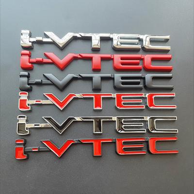 Letras de Metal Cromado 3D para Carro Emblema de Porta-Malas Traseiro Logo IVTEC Adesivo I VTEC Para City Civic Accord Jazz CRV Acessórios