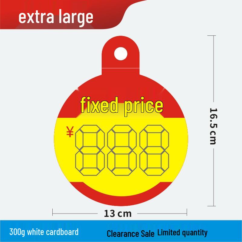 Discount Promotion Tag for Clothing & Accessories Display Stand