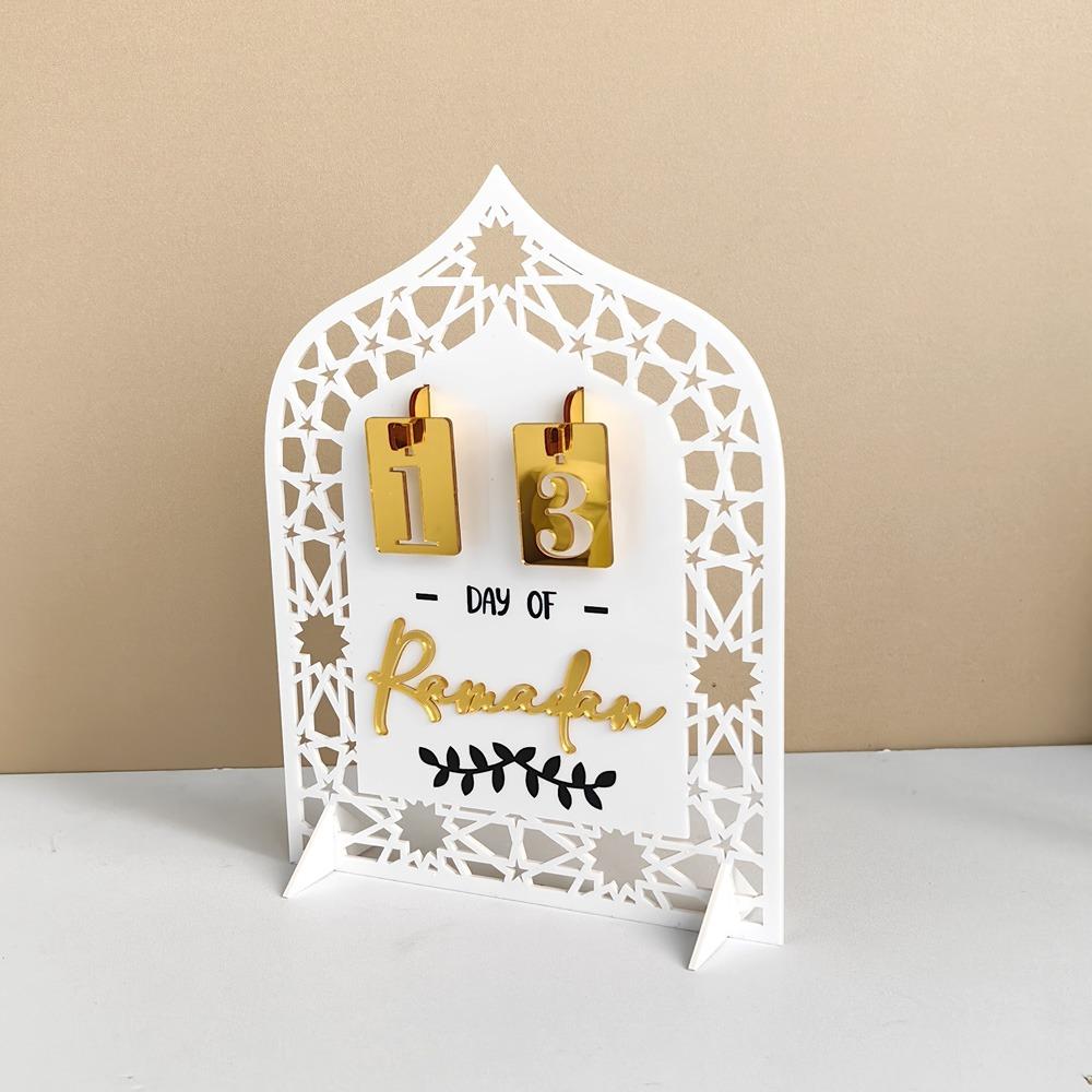 Acrylic Ramadan Countdown Calendar Mirror Surface Eid Mubarak Decoration  Eid Al-Fitr