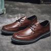 Trendy Brand Men's Shoes 2021 New Korean Version of Youth Casual Shoes, Retro Trendy Leather Shoes, British Business Polished Small Leather Shoes