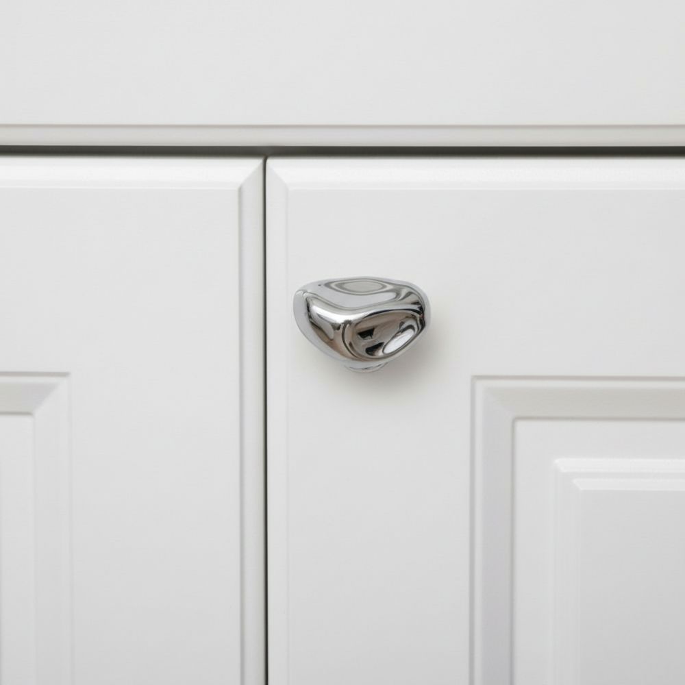 French-Style Silver Single hole Handle Modern Simple Drawer Cabinet Handle Wardrobe Door
