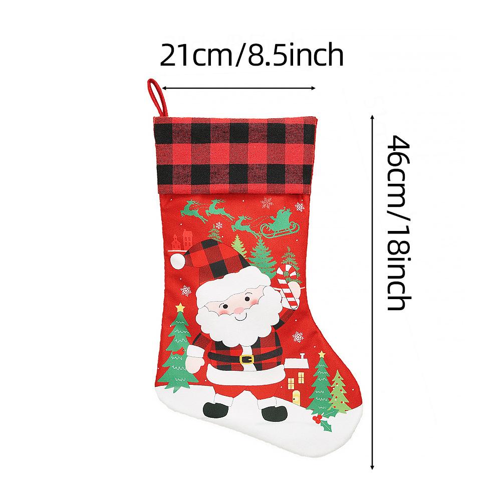 New Christmas stockings, creative cartoon pattern styling gift stockings, Christmas tree pendants, home decorations