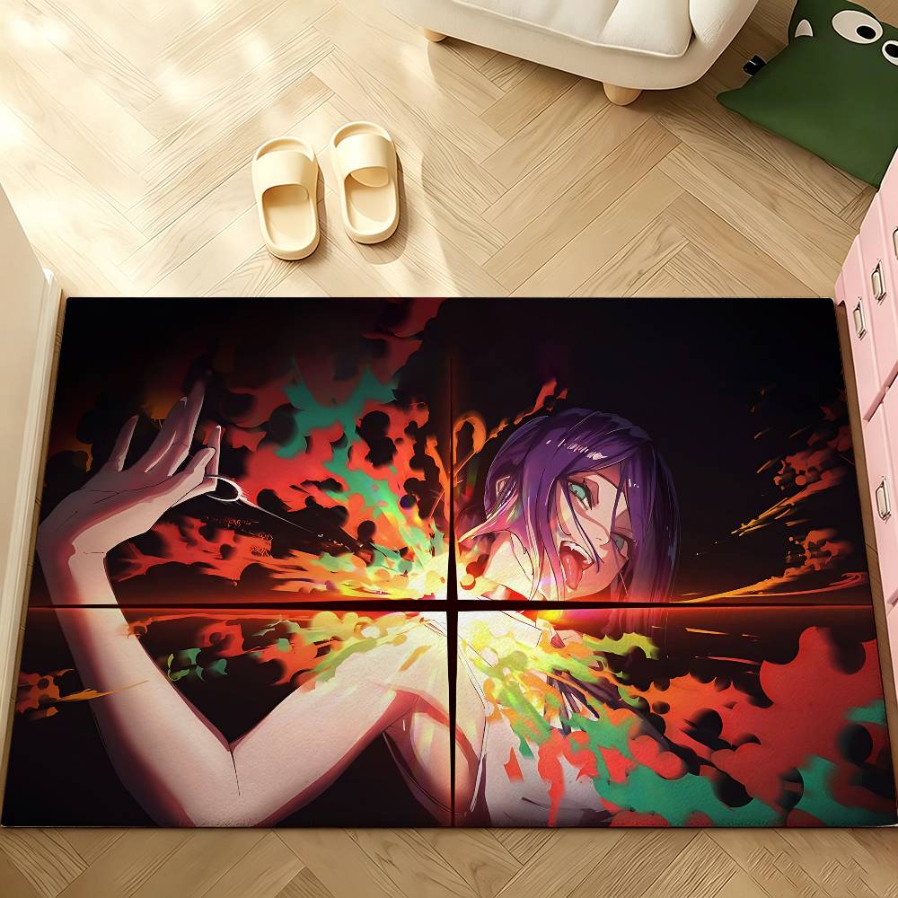 Anime C-Chainsaw M-Man Reze Carpet Bathroom Anti-slip Mat Door Mat Home Decoration Mat Entrance Door Mat Scratch-resistant Mat