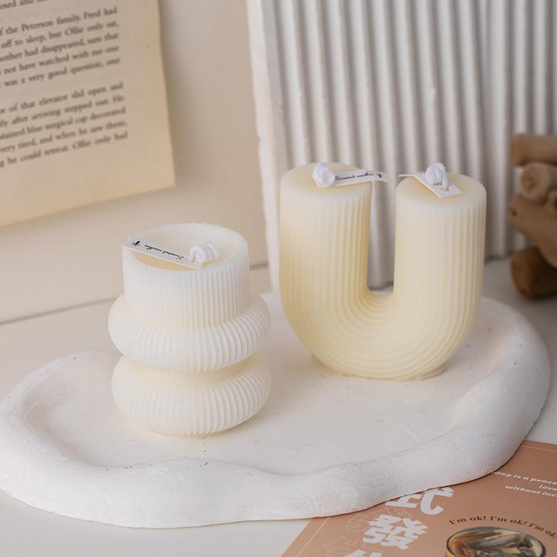 Nordic Style Art Scented Candle Home Creative Fragrance Souvenir Geometric Candle Ornament