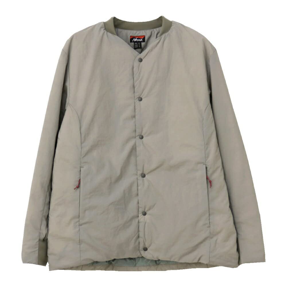 NANGA No Collar Soft Down Size M Men's Cardigan, Black, N1B1BK,