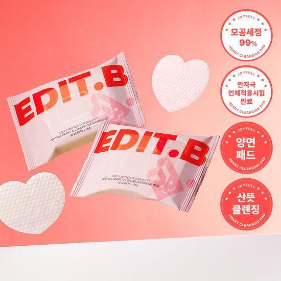 EDIT.B Joyful Heart All-in-One Cleansing Pads (30 sheets)