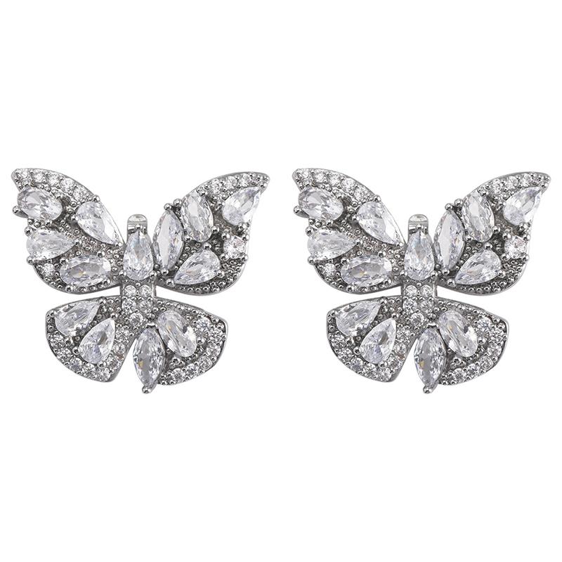 Schmetterling Glänzender Diamant Zirkon Kopfhörer Clip Design DIY Personalisierte Accessoires