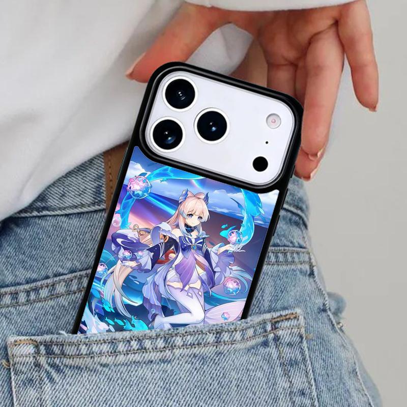 Genshin Impact Sangonomiya Kokomi Phone Case for iPhone 16e 15 14 13 12 17 Pro Max Plus Air 17pro Cover Coque