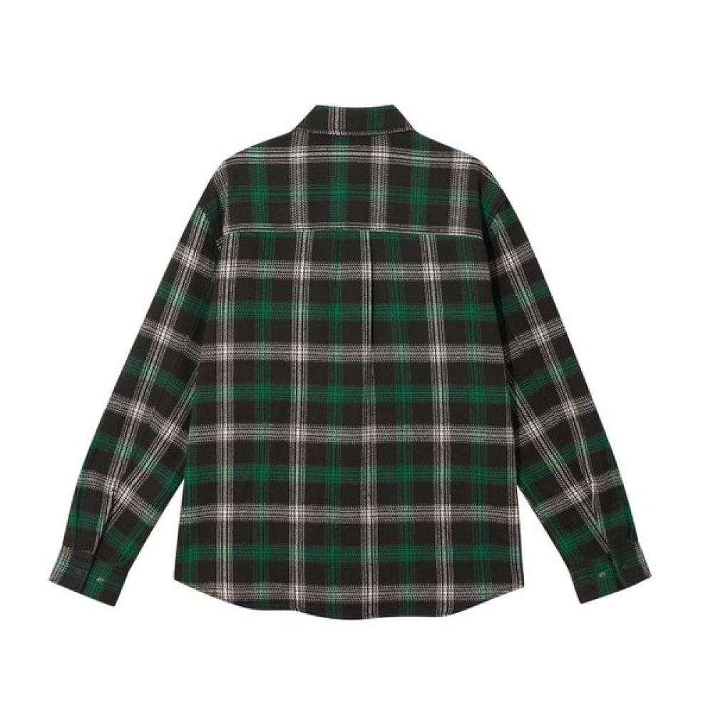 Kangol Flannel Check Shirt Dark Green 7067