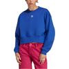adidas Originals Sweatshirts Women's Fluorescent Blue Crew Neck Moderate Regular IA6501