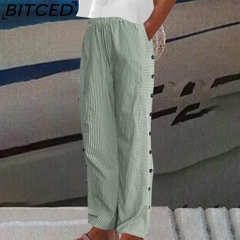 BITCED Dámské módní ležérní jednobarevné kalhoty a capris