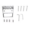 Luocute Bass Bridge for 18mm Zinc Alloy Saddle Assembly Rickenbacker, 4-String, Adjustable, Chromium-Plated