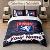 Custom Bedding Set Lyon FC Pattern, Print Name Text 1 Duvet Cover plus 2 Pillowcases Home Textile
