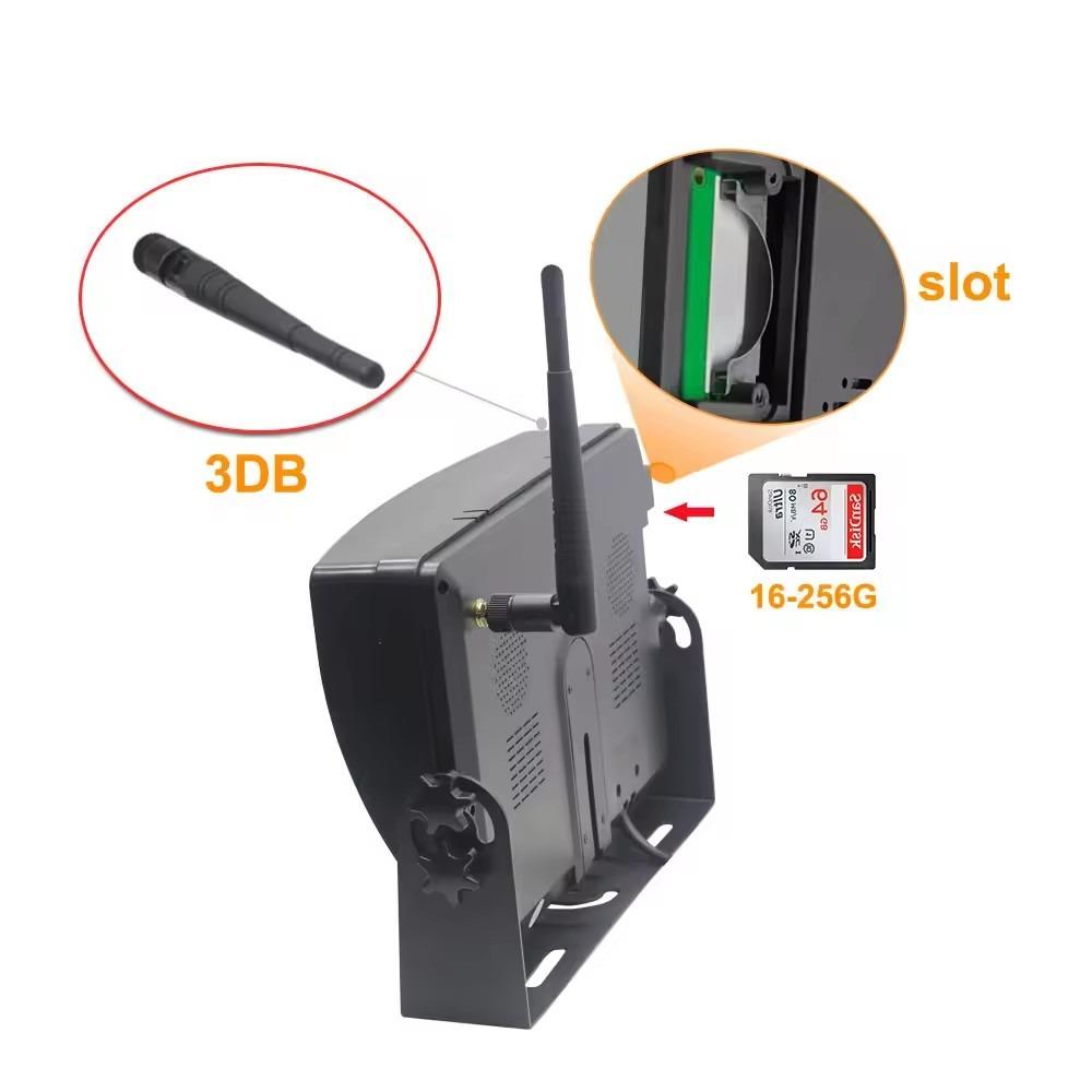 Wireless Car Truck Front Parking 24 Volt Reverse Backup Waterproof View Camera Trailer with Guidelines Monitor Ip68 Camera