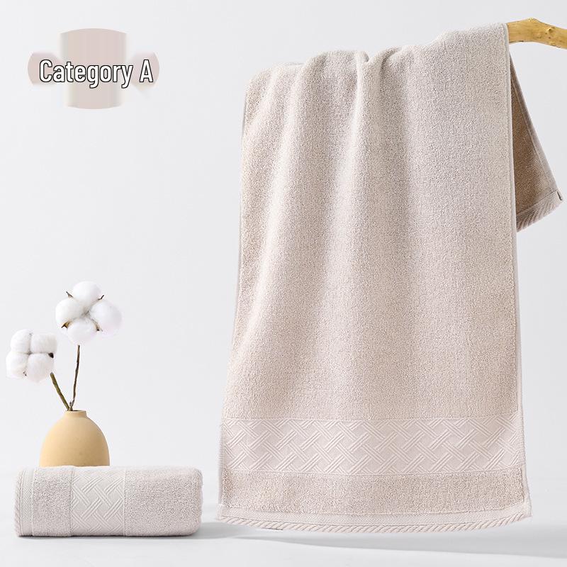 Thick Pure Cotton Bath Towel, A-Class, 32-Strand, Absorbent, for Home & Face Wash