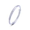 Six Character True Words Pure Silver Bracelet 999 Silver Ethnic Style Retro Sliding Style Smooth Solid Mother's Foot Silver Bracelet