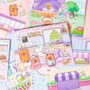 Cute Fun Children's Handbook Scene Scenery Quiet Book 18 Sheets Per Package Fingertip Dressing Sticker Decorative Stickers