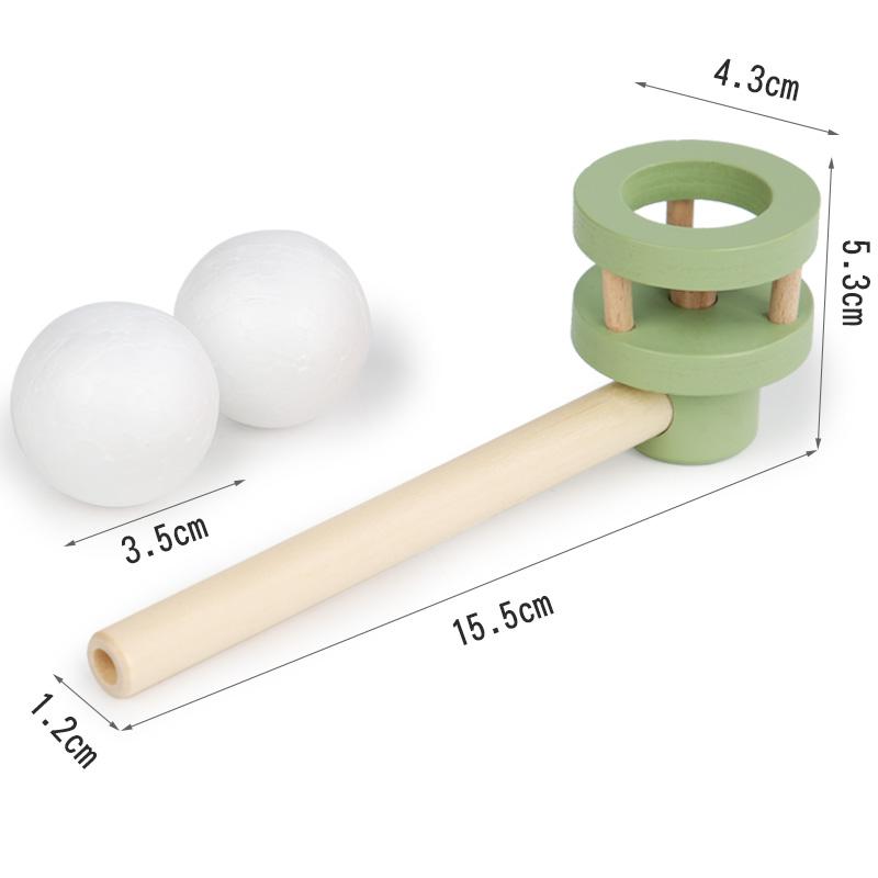 

Wooden Balance Blowing Toys Blowing Pipe Whistles Balls Toys Floating Blow Pipe Balls Game Toy for Party Supplies Toddler Kids