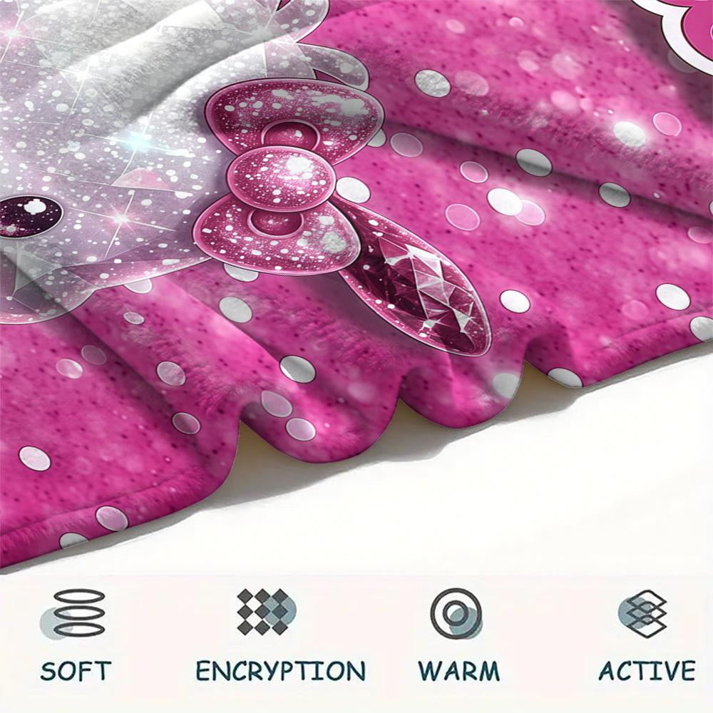 1PC Pochacco Print Flannel Blanket, High quality All Seasons, Home Decor, Warmth and Comfort, Perfect for Christmas Gifts