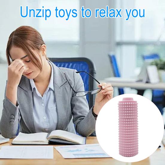 Spiky Grippie Stim Fidget Toy Rotatable Head Stress Relief Teens Adults Pocket 3D Printed Pain Stimming Tool Portable Handheld Bumpy Roller Sensory