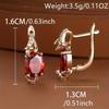 New colorful earrings exquisite copper inlaid zircon simple ear buckle light luxury high-end ear buckle earrings women