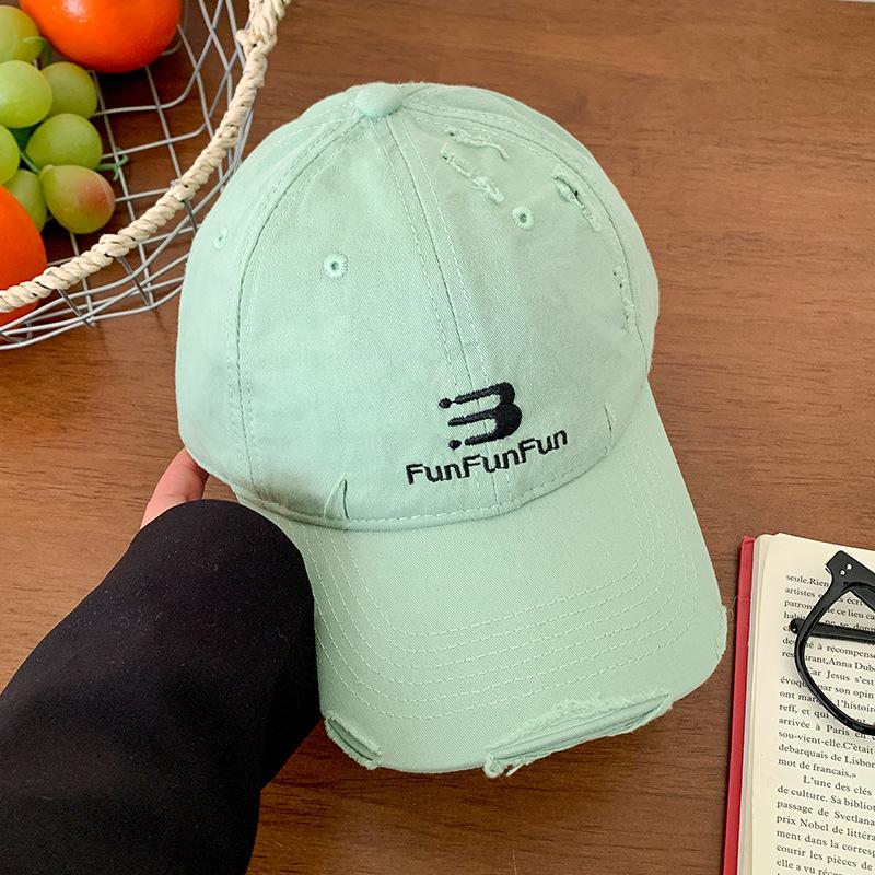 Contemporary Soft Womens Top Baseball Cap With American Alphabet Embroidery