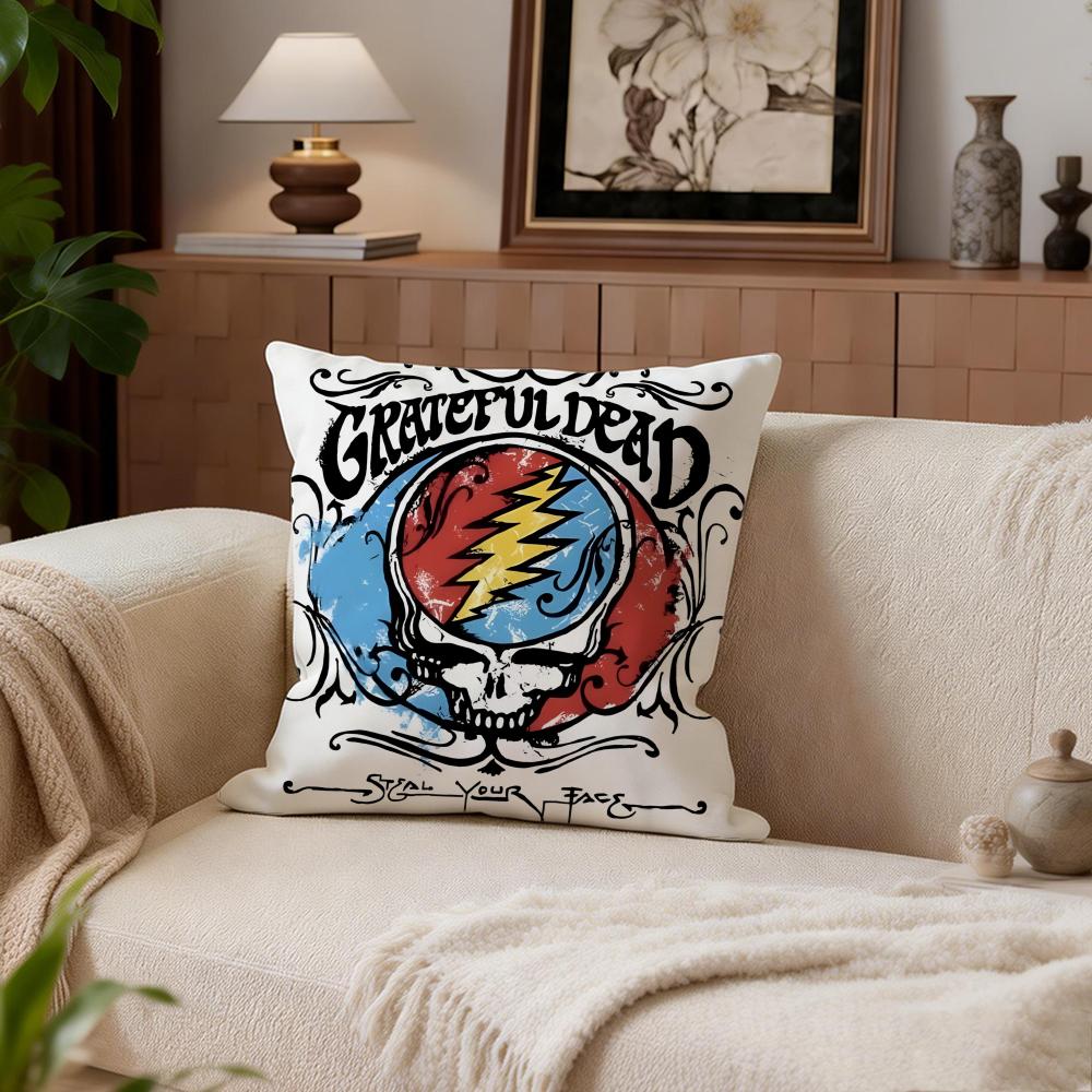 Grateful Dead Cushion Cover Cushion Cover Set 4Pcs 50X50 45X45 40X40 Pillowcase Decorative Sofa Home Decor
