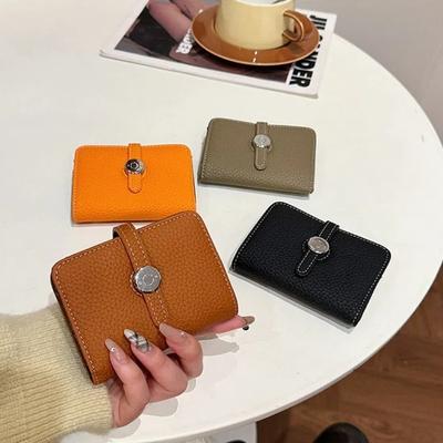 Neuer Vintage Luxus Damen Kartenhalter Klein Zart Ins Minimalistisch Exquisite Geldbörse Elegant PU Leder Tragbare Clutch Geldbörse