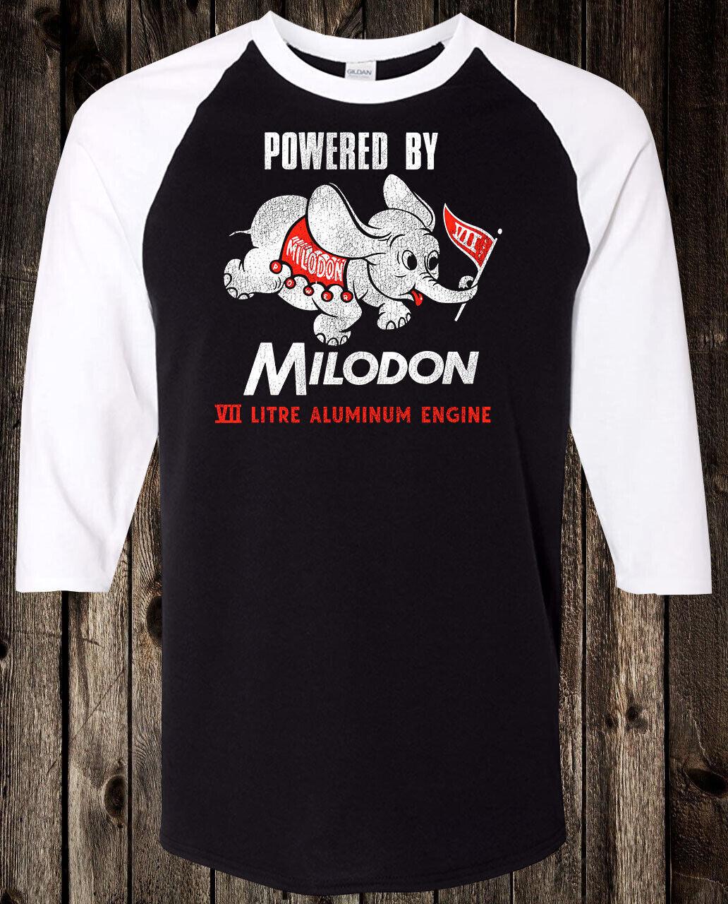 Hot Rod Tee T Shirt Drag Race Racing Speed Shop Powered By Milodon Engine M