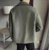 Men's Woolen Slim Fit Lapel Jacket – Autumn/Winter Korean Style, Casual & Trendy Solid Color Coat